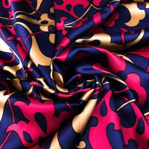 100% PURE MULBERRY SILK fabric by the yard – Floral satin silk fabric – Dress making – Silk for sewing - Gift for women