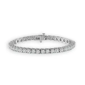 14K White Gold 5ctw Lab Grown Diamond Tennis Bracelet (7")