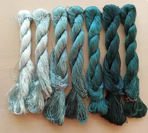 7bundles 100%real mulberry silk,hand-dyed embroidery silk floss/thread N47