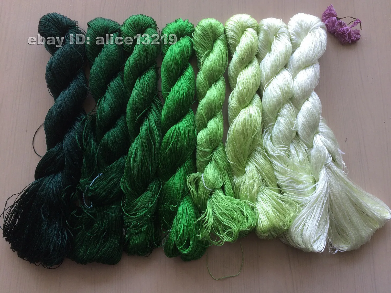 8bundles 100%real mulberry silk,hand-dyed embroidery silk floss/thread N1