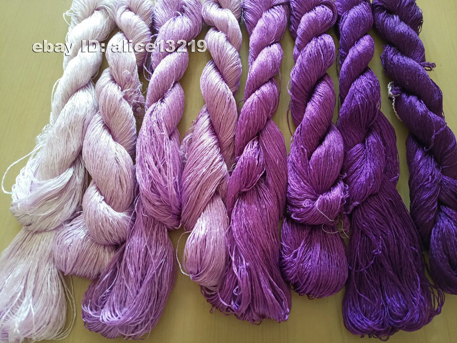 8bundles 100%real mulberry silk,hand-dyed embroidery silk floss/thread N95