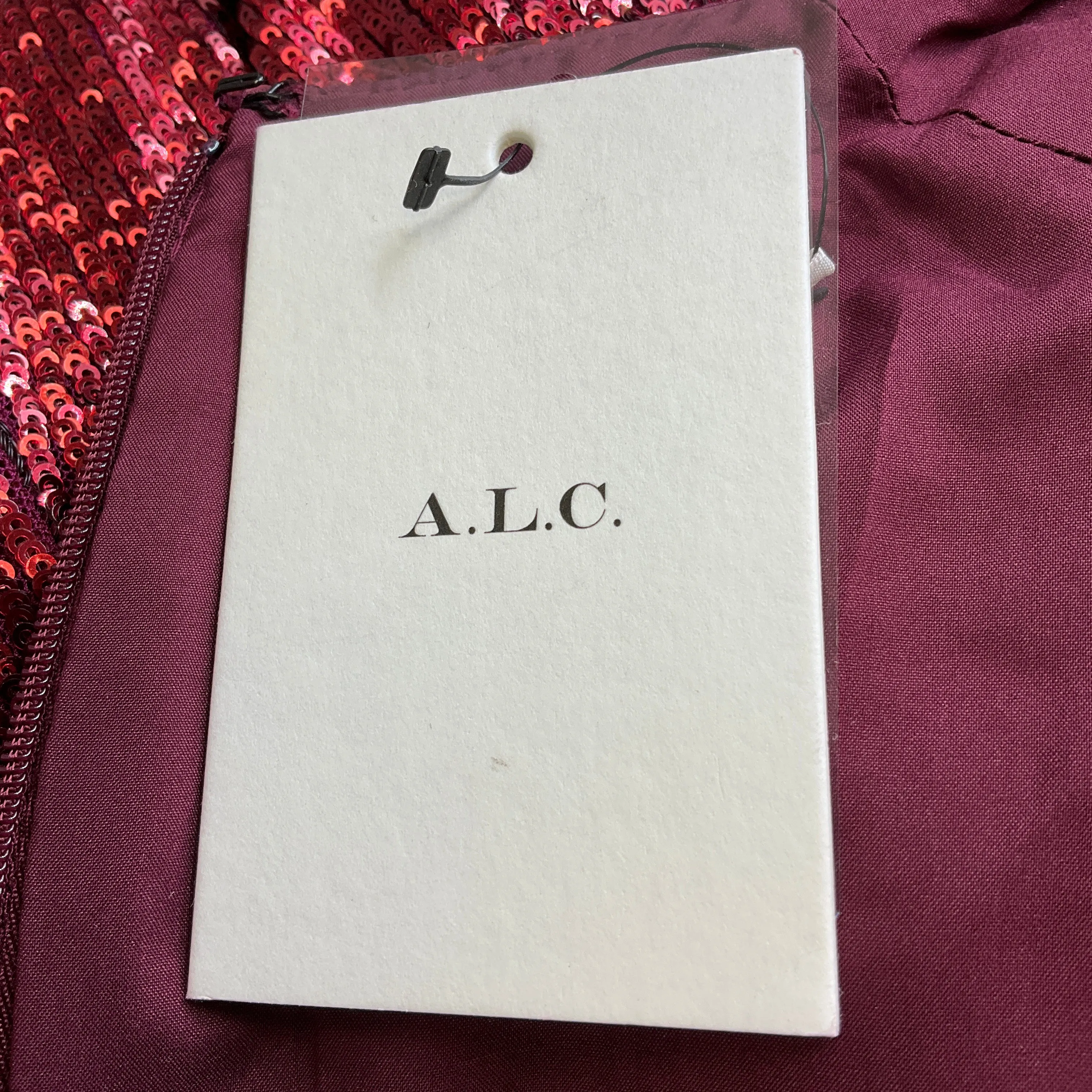 A.L.C. Bordeaux Sequined Mara Dress