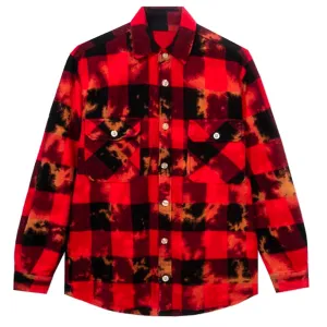 Anti Social Social Club Chromey Red Tie Dye Flannel