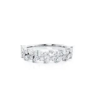 ARAYA - Lab Diamond Marquise Statement Eternity 18k White Gold