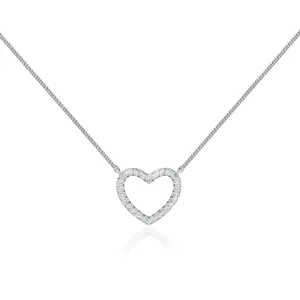 ARMELLE - Heart Lab Diamond Necklace 18k White Gold