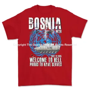 BOSNIA WAR Welcome To Hell with Warrior Printed T-Shirt