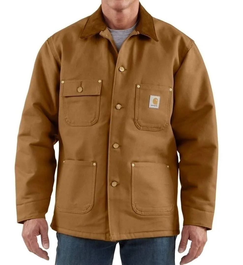 Carhartt Mens 103825 Big & Tall Blanket Lined Duck Chore Coat