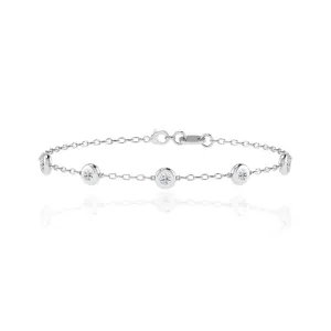 DARINA - Bezel Edge Lab Diamond Bracelet 18k White Gold