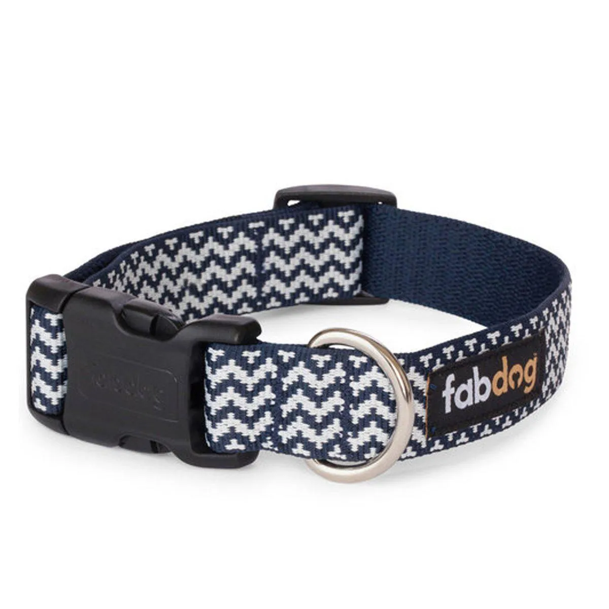 Fabdog | Chevron Dog Collar Navy