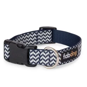 Fabdog | Chevron Dog Collar Navy