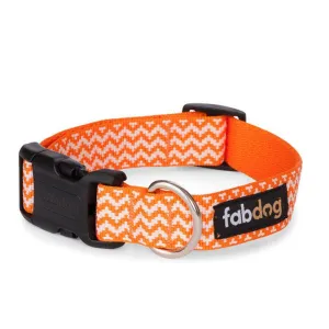 Fabdog | Chevron Dog Collar Orange