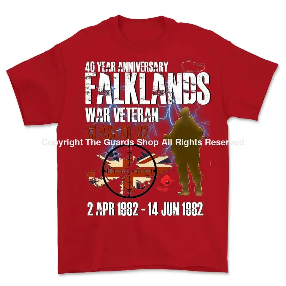 Falklands War Veteran Class of 82 Printed T-Shirt