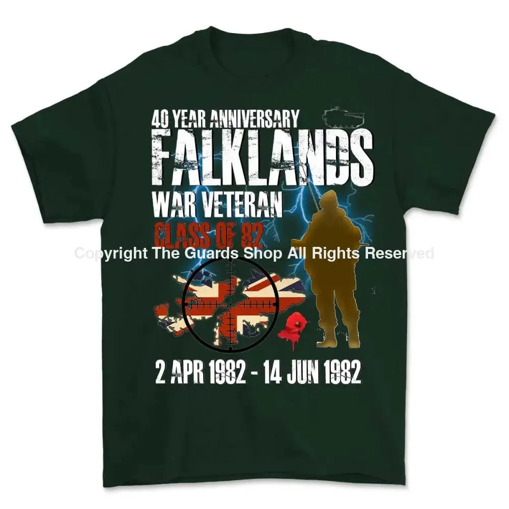 Falklands War Veteran Class of 82 Printed T-Shirt