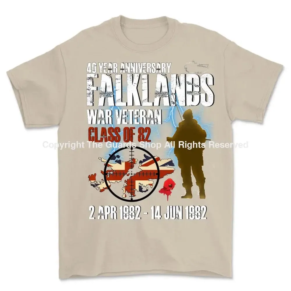 Falklands War Veteran Class of 82 Printed T-Shirt