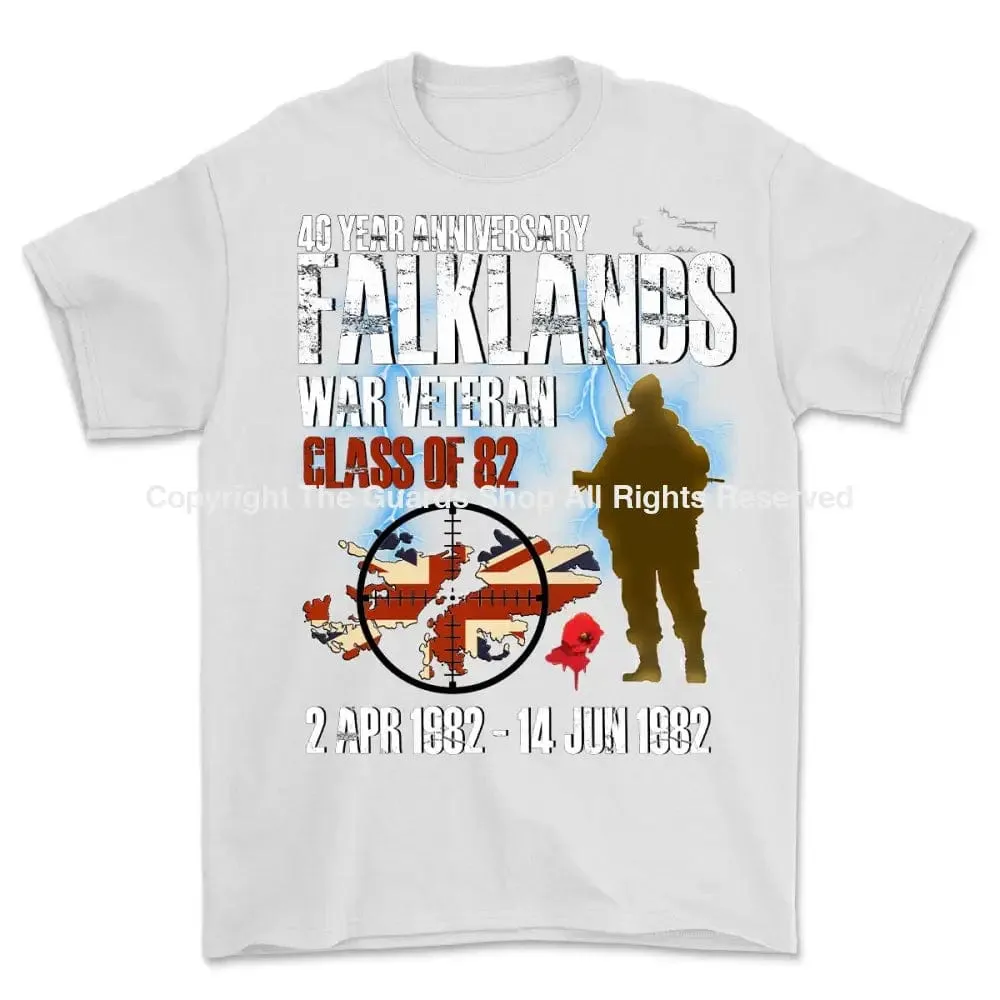 Falklands War Veteran Class of 82 Printed T-Shirt