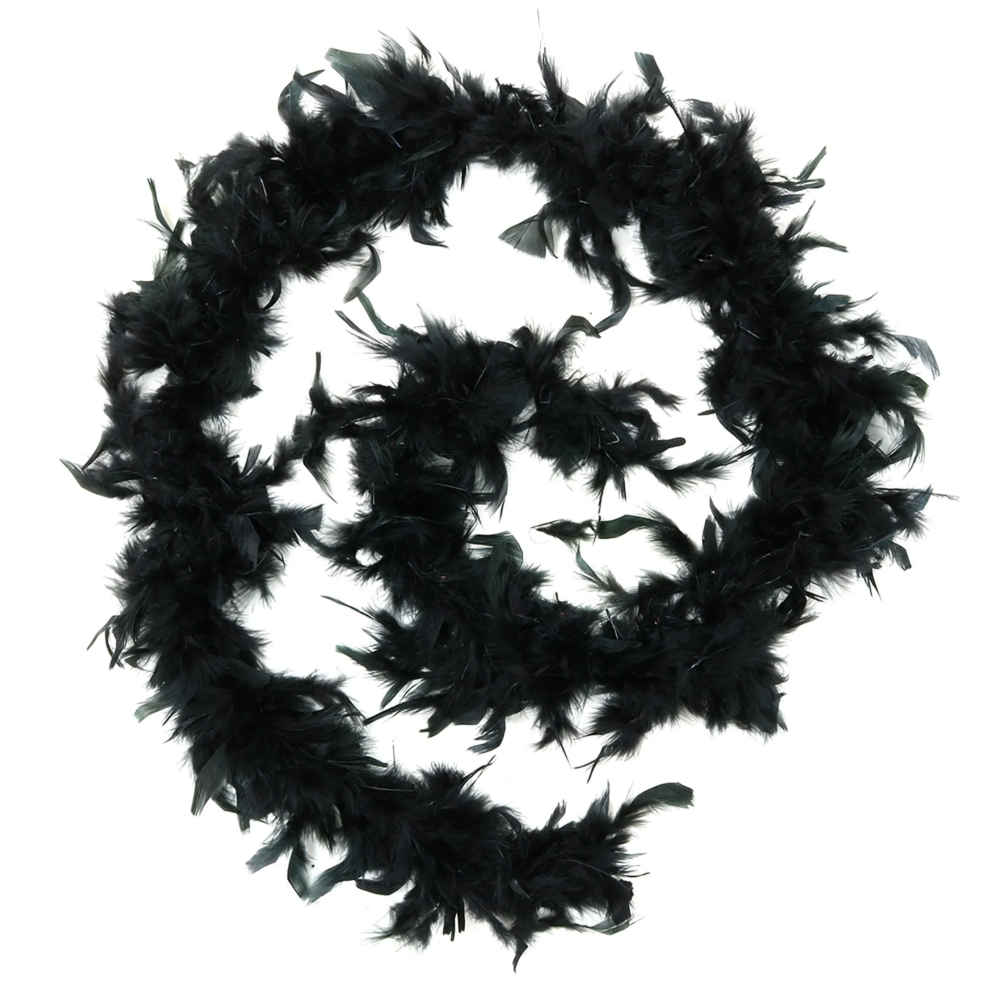 Feather Boa Costume Accessory - Great Black Boa with Feathers - 1 Piece