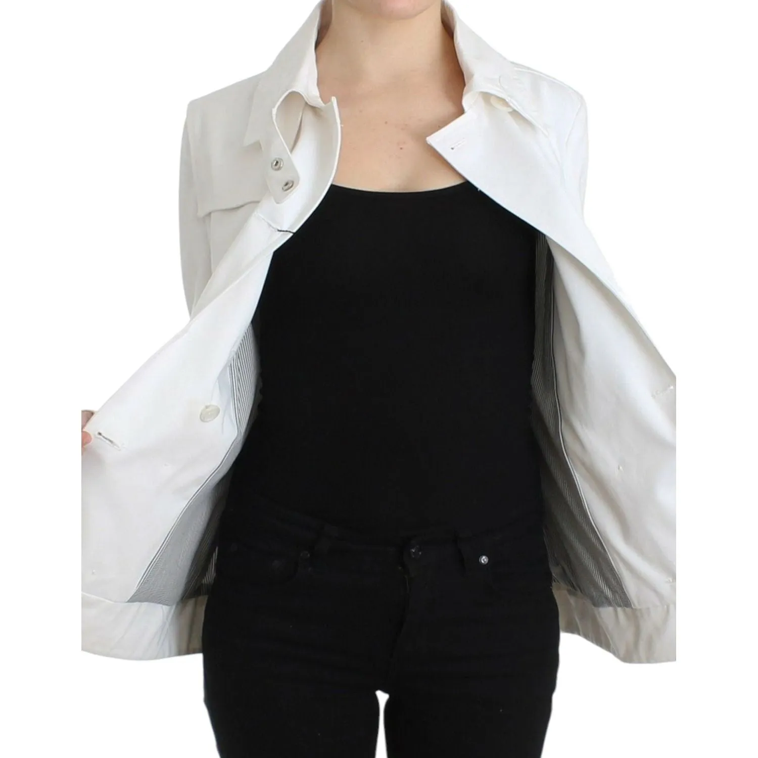 GF Ferre Chic Double Breasted Cotton Jacket