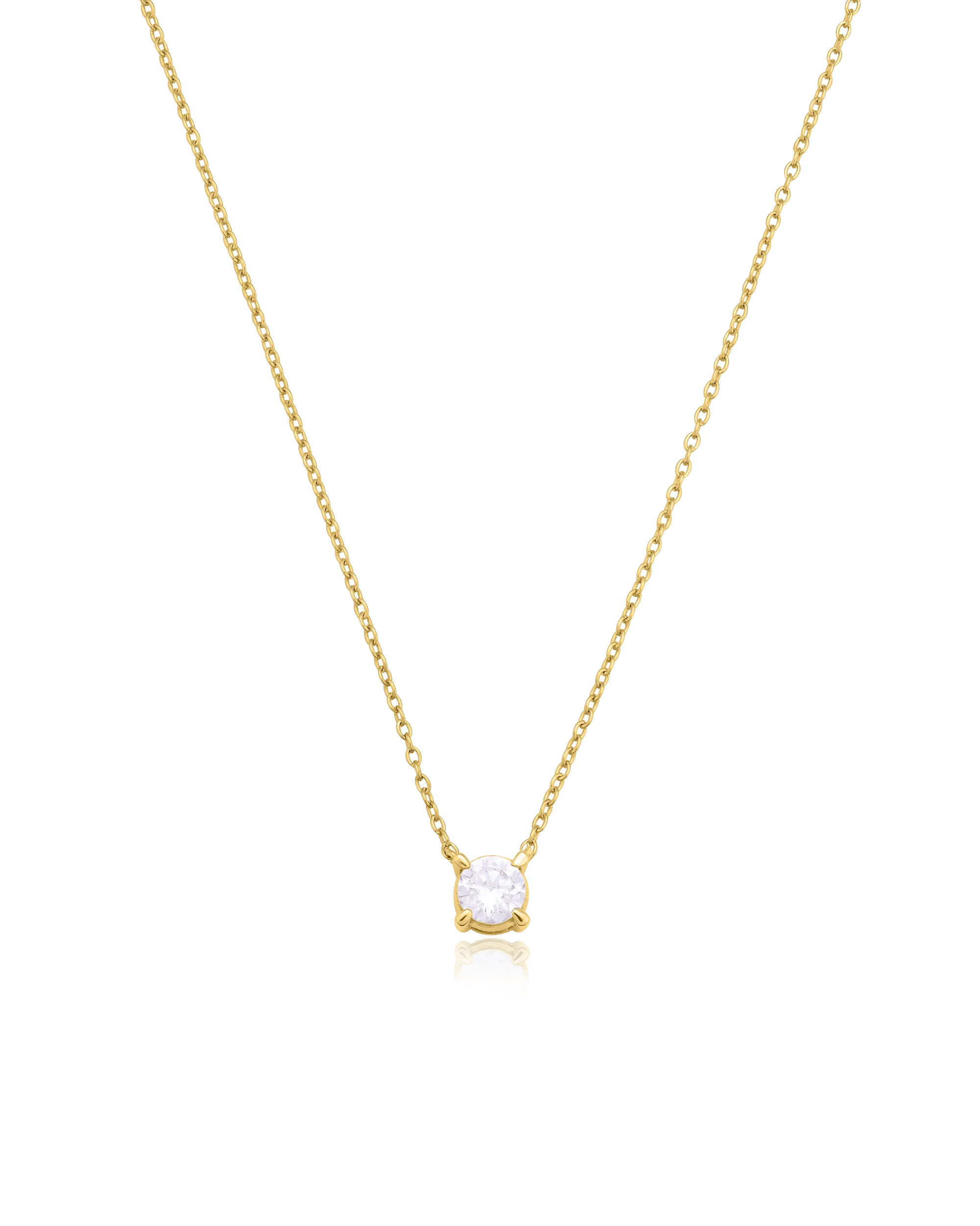 Lab Diamond Necklace - 14K Yellow Gold