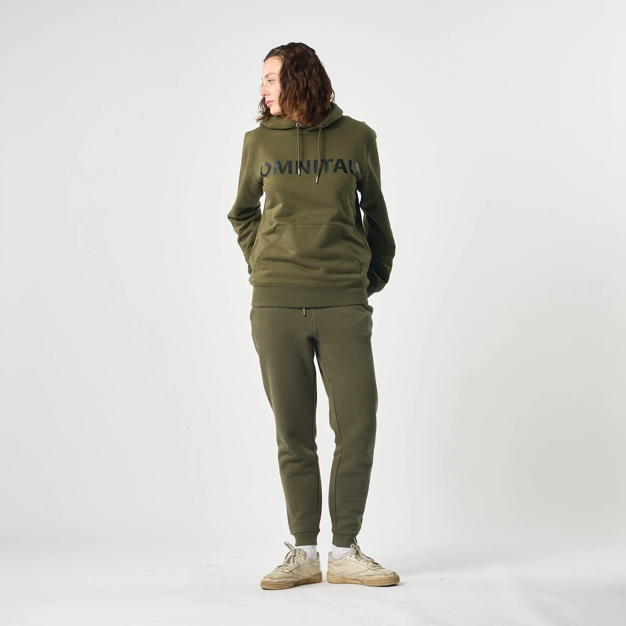 Omnitau Women's Tulsa Organic Cotton Casual Fit Jogger Sweat Pants - Khaki Green