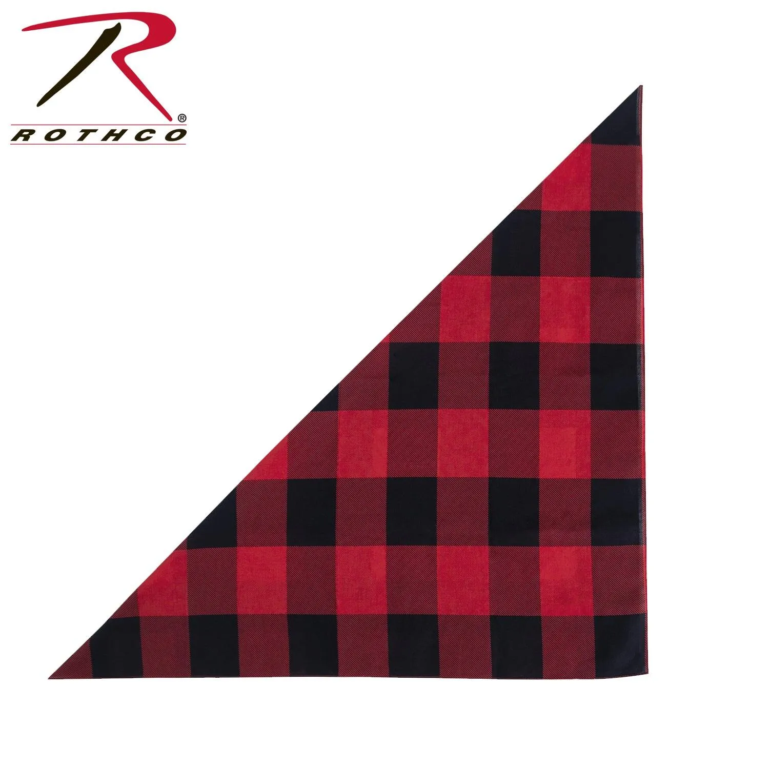 Rothco Red Plaid Bandana –  27" X 27"