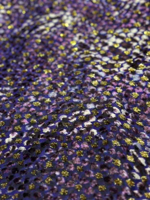 Silk Velvet Beaded - Leopard Purple