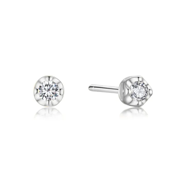 TAKA Jewellery 0.22carat Round Brilliant Lab Grown Diamond Earrings 10K