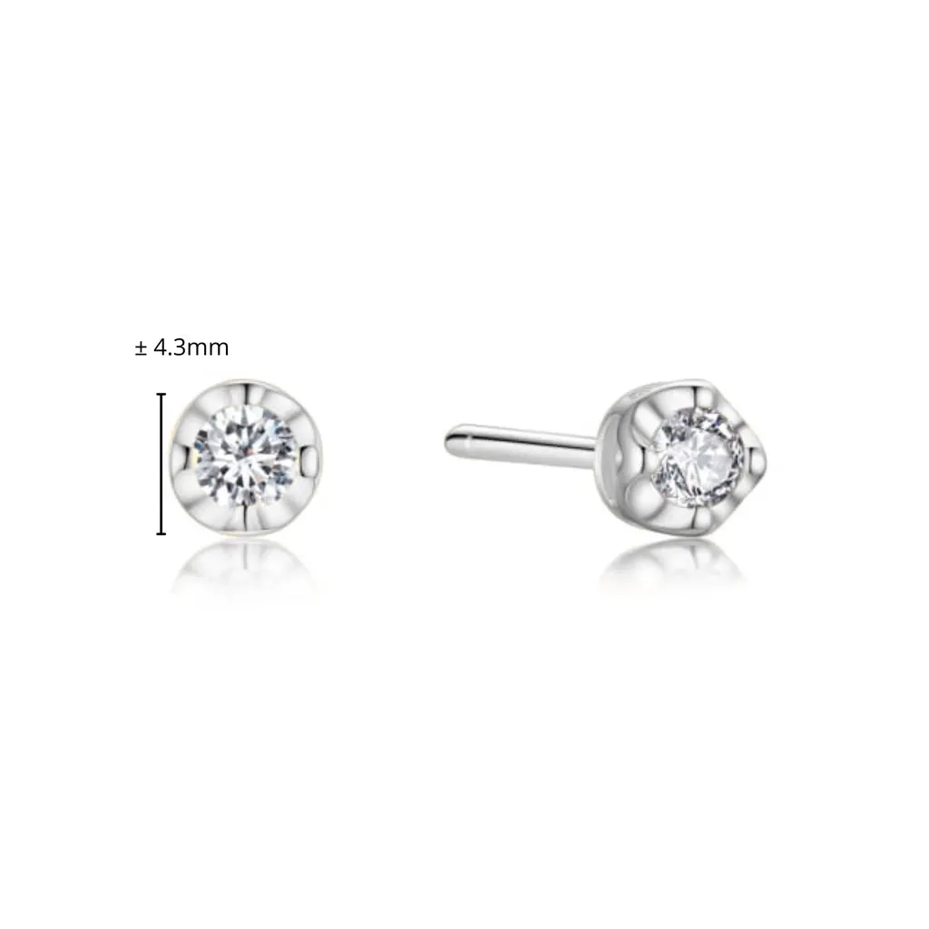 TAKA Jewellery 0.22carat Round Brilliant Lab Grown Diamond Earrings 10K