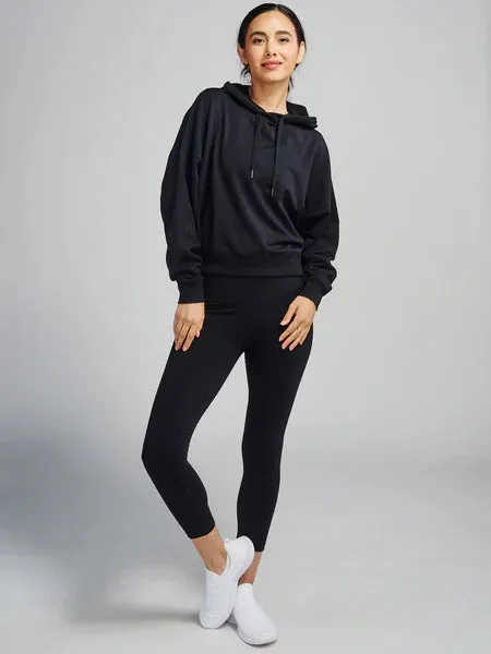 tasc Performance Women's Studio Fleece Hoodie in Black