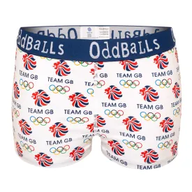 Team GB White Women's Boxer Shorts