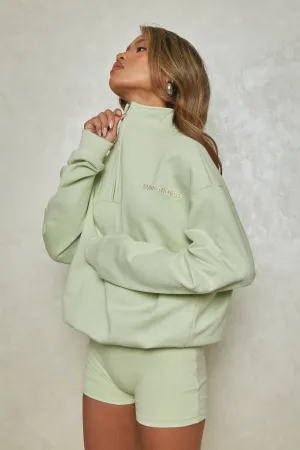 The Essentials Quarter Zip - Sage