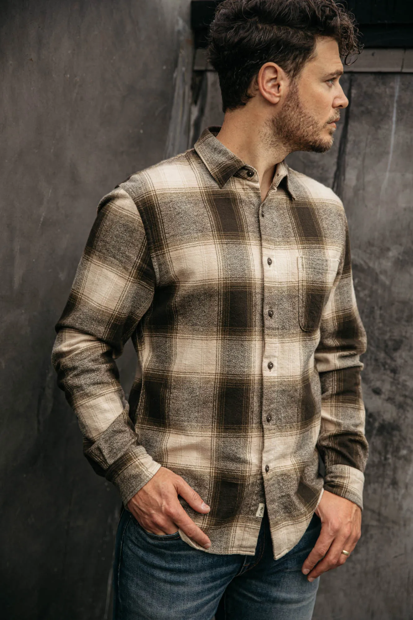 The Ripper Organic Cotton Plaid - Green Beige